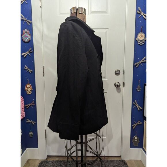 Old Navy Double Breasted Wool Blend Military Style Peacoat - Picture 3 of 15